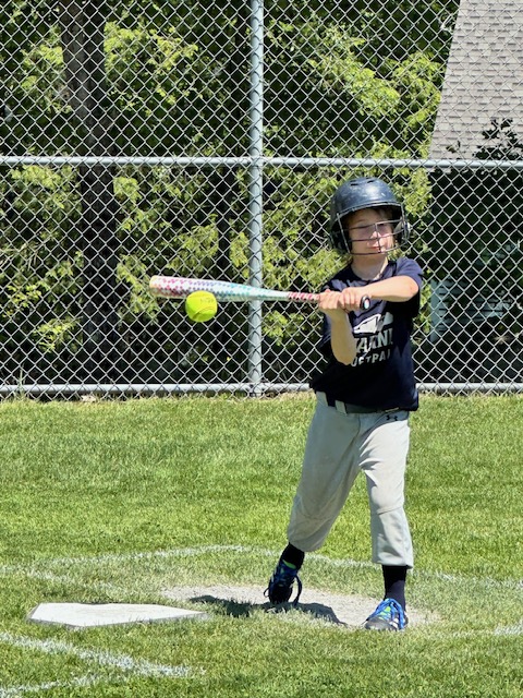 photo of player hitting ball